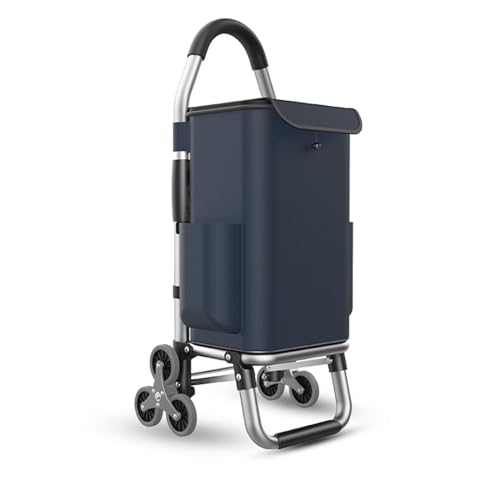 Carrito de la compra ligero con forro de aislamiento térmico, mango de agarre ergonómico, marco de aleación de aluminio, ideal para compras de comestibles y recados