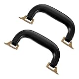 DECHOUS Asas de Repuesto para Maleta de Piel Sintética Negra Juego de 2 Piezas Herrajes de Cobre Antiguo Asas Resistentes y Cómodas para Equipaje y Bolsos de Mano Accesorio Funcional