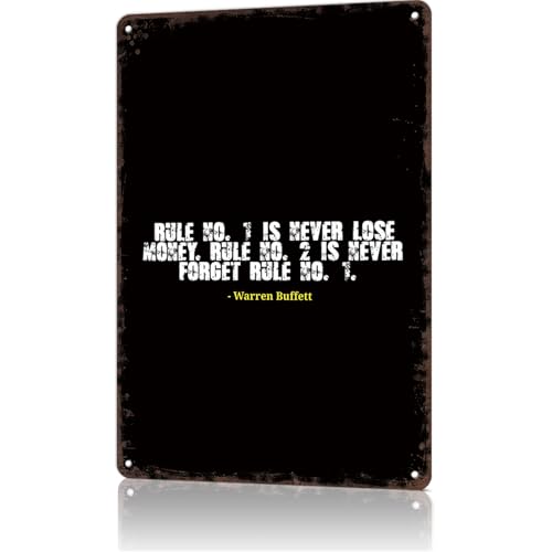 Vintage Metal Sign Decor Warren Buffett quotes Poster Retro Funny