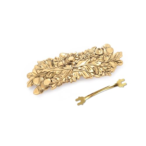 Barrette celtique en feuille de chêne doré un bijou de cheveux rétro élégant