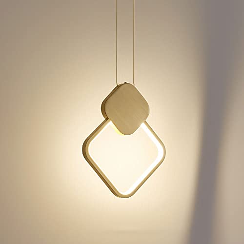 Suspension linéaire YangRy en cuivre, lustre 30W dimmable pour sublimer votre lit
