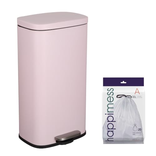 Image of happimess Curtis 8 Gal Step Trash Can Soft Close 25 inch, Blush Pink