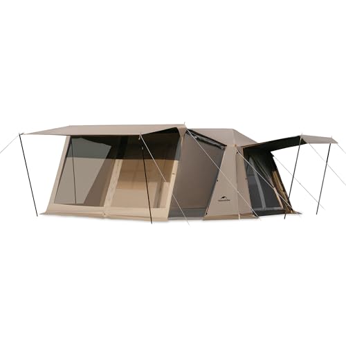 Image of Naturehike Village Instant Tent, 4 Person 8 Person Camping Tent with Full Rainfly, Waterproof Large Cabin Tents for Car Camping