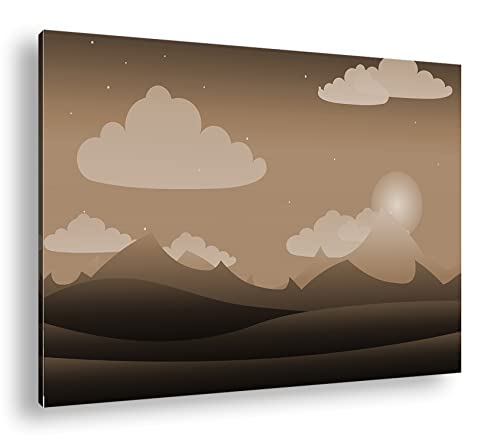 Tableau paysage au crépuscule deyoli 90x60 cm pour habiller un mur vide facilement