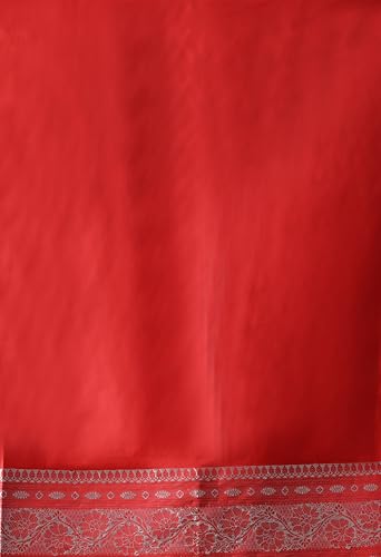 THE WEAVERS SHOP BY RAAVI silver banarasi silk saree – image 3