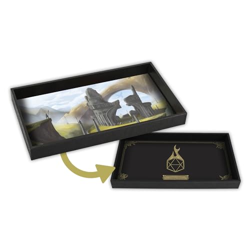 Forged Dice Co. Dice Tray 14" - Reversible Dice Rolling Mat - Compatible with Board Games and Tabletop RPGs Like Dungeons and Dragons Pathfinder Roleplaying Games - Lost Outpost
