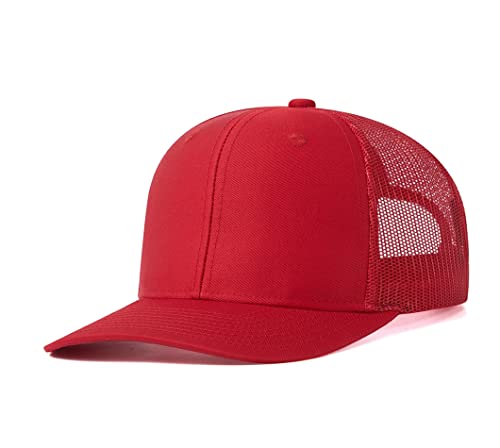 Image of Quanhaigou Trucker Hat - Mesh Snap Back - Unisex Adjustable Baseball Cap - Outdoor Hats for Men Women