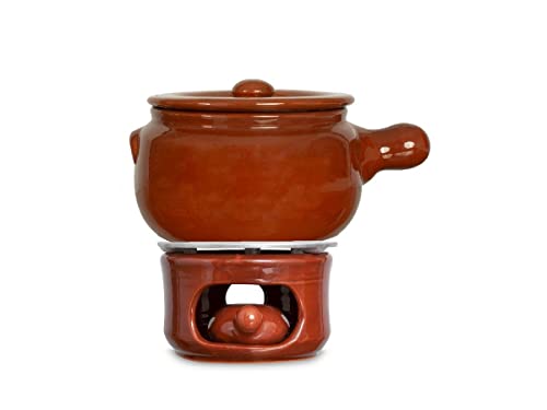 Conjunto para fondue de barro Motta Cerâmica 800ml nº 0-5pçs