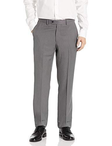 Arrow Men's Texture Suit Separate Pant, Black, 32W x 32L