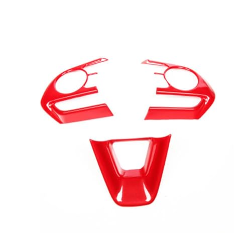 BOYOUS 3PCS ABS Molding Trim Sticker Cover Auto Accessories Interior Decoration for Toyota RAV4 2019 2020 2021 2022 2023 2024 2025, Not Fit Rav4 Prime (Bright Red)