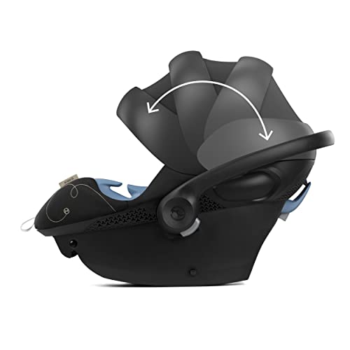 Image of Cybex Aton G Infant Car Seat with Linear Side-Impact Protection, 11-Position Adjustable Headrest, in-Shell Ventilation, Easy-in Buckle and Secure Safelock Base, Moon Black with Sensor Safe