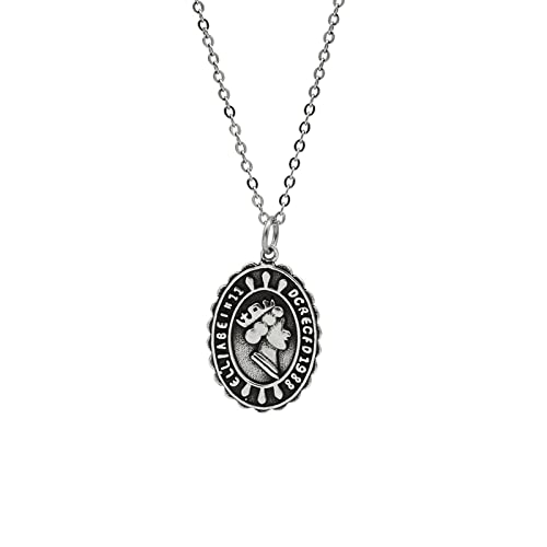 Collier de fille argenté Elizabeth II DCRECFO 1988 collier de forme ovale femmes