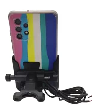 Image of MOTOWORKS BSDDP Metal Mobile Holder with Charger (Black)