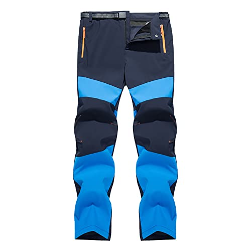 sandbank Men's Snow Ski Outdoor Hiking Pants Lightweight Waterproof Windproof Fleece Cargo Trousers