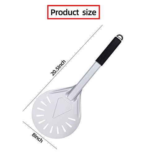 Lrui Turning Pizza Peel With 8" Aluminum Round Pizza Paddle,20.5" Overall, Outdoor Pizza Oven Accessories. #TOP2