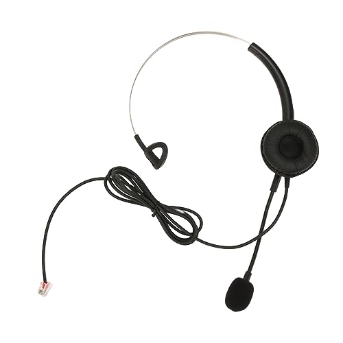 Auricular de un oído negro para centro de llamadas con diadema ajustable 2