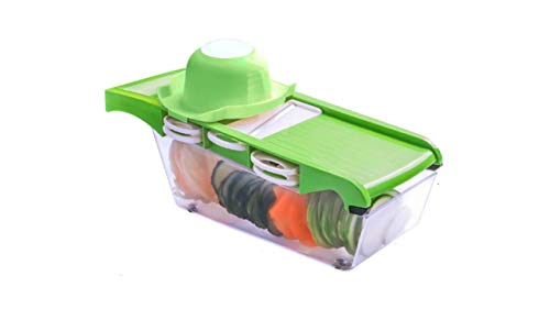 Vegetable Mandoline Slicer Grater Chopper & Cutter with hand protector & food storage