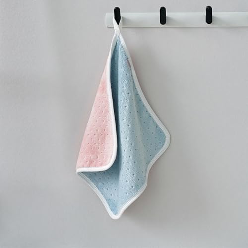 Image of Microfiber Hand Towel, 400 GSM Quick Dry Absorbent Face Towel with Hanging Loop, Soft Towel for Bathroom, Kitchen, Gym, Home & Travel Use, 40 x 60 cm, Random Color, 1 Piece
