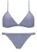 Jaci.Vela Women's Fashion Bikini Set Solid Color Two Piece Swimsuit(Light Grey-S)