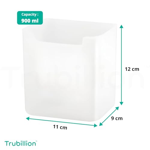 Image of CoolSort, Set of 6 Multipurpose Fridge Storage Boxes for Side Door, BPA-Free, Freezer Safe, Transparent, Durable Design, Space-Saving Organizer for Fruits, Vegetables, Space saving (6)