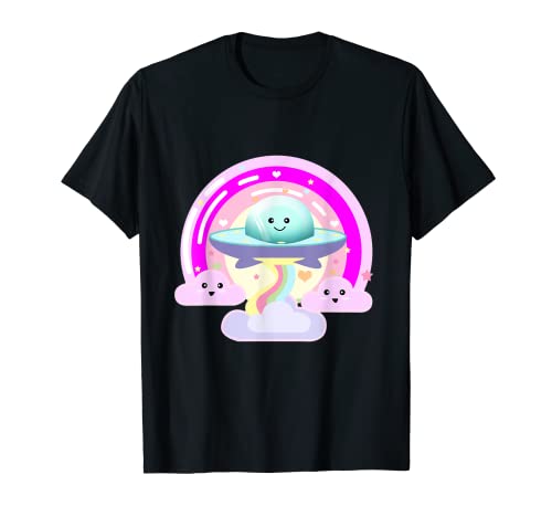 Alien Pastel Lindo OVNI Invasión Disfraz Kawaii Regalos Camiseta