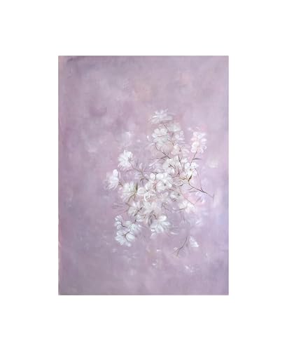 Peinture à l'huile fleurs violettes pour grand art mural de salon