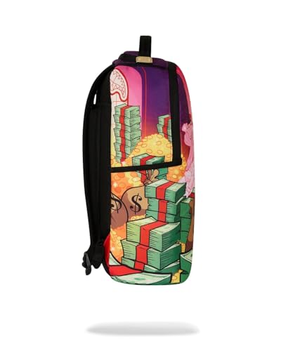 Sprayground Pink Panther Money Stash Backpack, Pink/Green, Men's, Streetwear Design3
