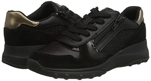 Geox D Alleniee B, Sneakers Donna, Nero, 38 EU