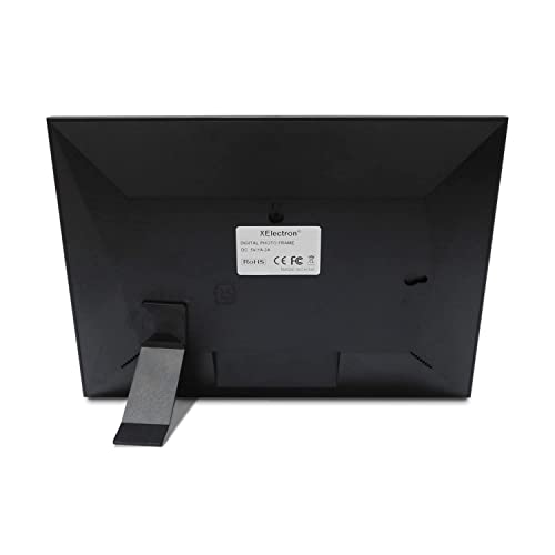 Image of XElectron 10 inch IPS LED Digital Photo Frame with HD Display, Auto-Rotate, Play Photos, Videos, Music and Slideshow with SD Card, USB Ports and Remote (Black)
