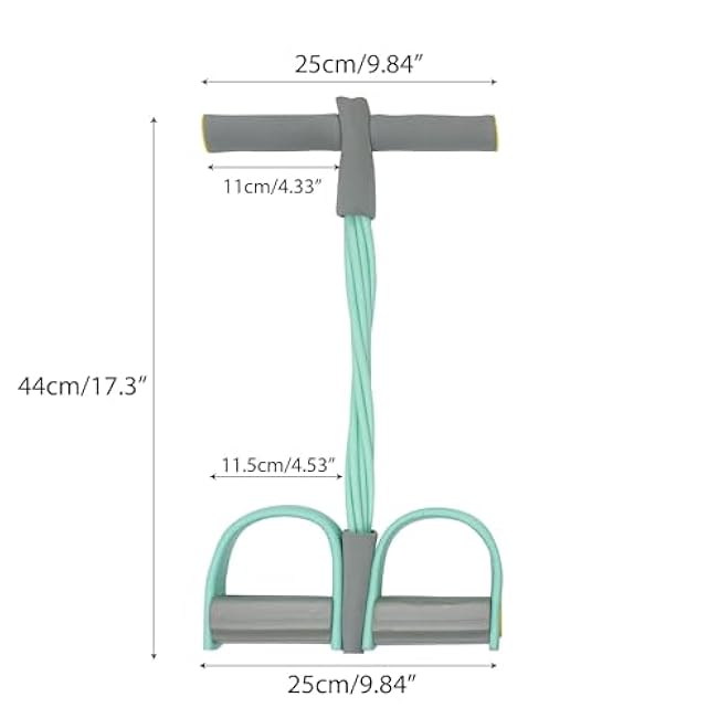 Pedal Puller Foot Resistance Trainer Rope Band 6-Tube Elastic Handle Natural Tensioner Fitness Equipment For Yoga AB Abdomen Waist Arm Leg Workout Stretching Slimming Home Gym Training Exerciser Women