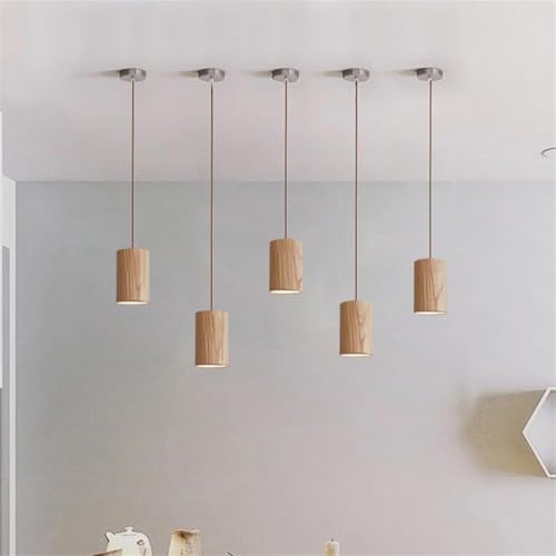 Lámpara vintage de madera estilo granja para iluminación de techos 4