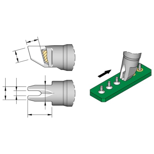 JBC Lötspitze Serie C245 Sondertypen, C245751/3,0 x 3,0 mm, Ziehlötspitze C245751 (2045 2245 Loetkartusche Loetpatrone Loetspitze Lötkartusche Lötpatrone Wave)