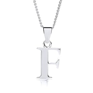 Theia Theia Anhänger Sterling Silber, Personalisierter Initialien (A-Z) mit 18 zoll Panzerkette Theia Theia Anhänger Sterling Silber, Personalisierter Initialien (A-Z) mit 18 zoll Panzerkette