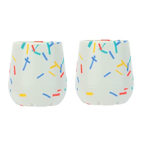 Image of Nuby Silicone Confetti/Sprinkles First Open Training Cup for Baby - 2oz, 6+ Months - 2 Count