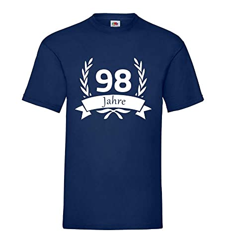 T-shirt homme couronne de laurier 98 ans bleu marine XXXL
