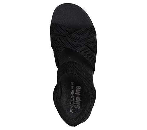 Image of Skechers Women's Arya Cooling Off Hands Free Knit Multi Strap Sling Back Slip-ins
