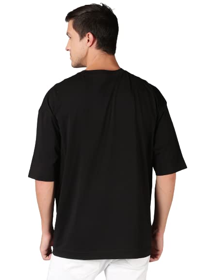 Image of URGEAR Men's Cotton Printed Drop Shoulder - Hip Hop - Down Shoulder- Baggy Loose fit- Stylish Oversized t Shirts for Men