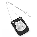 Police Costume Accessories for Adults, Police Badge, Detective Cop Spy FBI Agent Costume Accessories (Silver)