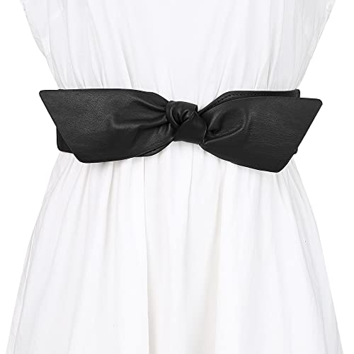 Allegra K Women Wide Elastic Waist Belts Bow Knot Belts Snap Button4