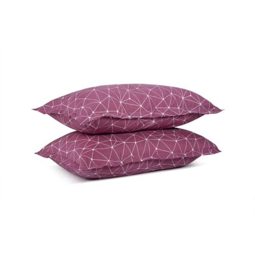 Image of Wakefit 100% Cotton Pillow Cover Set of 2 | 200 TC Soft & Breathable Pillow Cases | Standard Size 18 x 27 Inch | Skin Friendly, Durable & Gentle Machine Washable | Paula