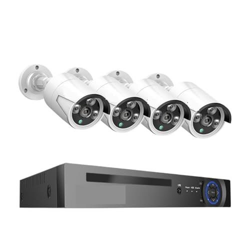 4K POE ZLeBJVXe AI 猟o 8MP 8CH CCTV NVR H.265 P2P rfI O IP J ĎZbg(3T,5MP 4PCS AI Camera)