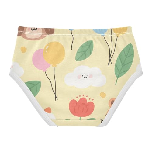 GuoChe Organic Cotton Panties Daily Wear Panties Comfort Underwear for Girls in Sizes 2T,3T, 4T, 5T, 6Y and 8Y2
