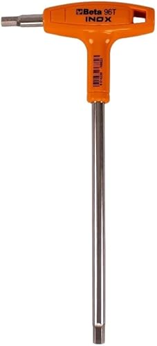 Miniatura 7 de Beta 96TINOX - Juego de 5 llaves Allen de acero inoxidable con mango en T de alto par, métrica de 0.098 in a 0.236 in