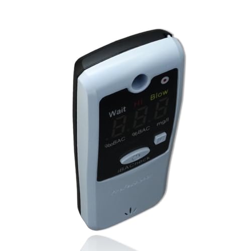 Image of Breathalyzer with LED Display, Visible at Night. Long Battery Life and Last 300 Test with Alkaline Batteries (W&B 178)