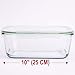 120 oz Large Glass Food Storage Containers with Airtight Lids 3.5 L Family Size Extra Large Bakeware Marinating Lock Baking Dish Container Glass Bowls Rectangle