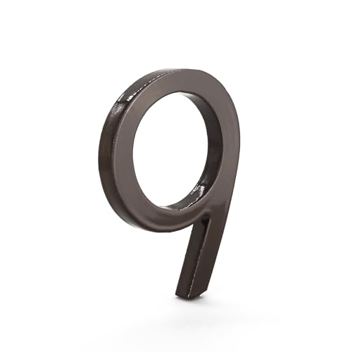 Montague 6 inch Roman Bronze house numbers 9