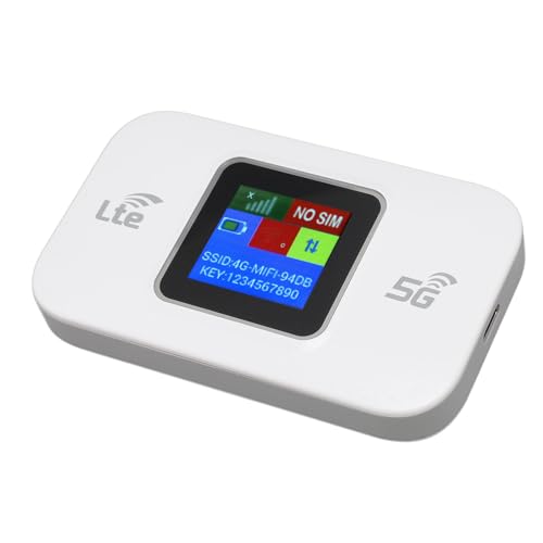 Image of Jeffergarden Portable 4G Router, ABS Material, High Speed 300Mbps, Supports 10 Devices for Travel, Mobile WiFi Hotspot for Phones and Laptops