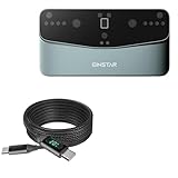 BoxWave Cable Compatible with Umax EinStar Vega 3D Scanner - PowerDisplay PD Cable (6ft) - USB-C to USB-C (100W), LED Wattage Info Extra Long Braided Nylon - Jet Black