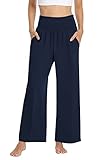 TARSE Womens Wide Leg Pants Petite Casual Loose Yoga Sweatpants Comfy Lounge Pajama Flowy Pants...