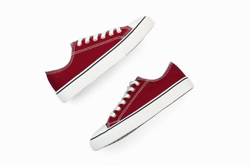 JUDIS Women’s Lace Up Canvas Shoes Low Top Fashion Sneakers Casual Tennis Walking Shoes4